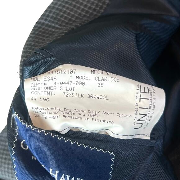 Gieves & Hawkes Saville Row Silk & Wool Blazer Sport Coat 2-Button Jacket Sz 44L - Picture 10 of 11